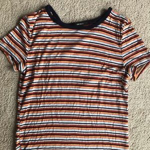 Forever 21 rainbow striped shirt.